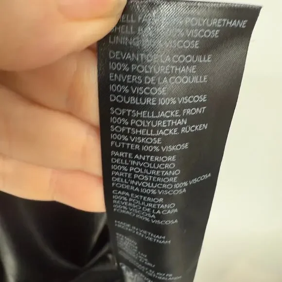 Anthropologie The Tommie Smocked Front-Zip Shirt Dress 3X Faux Leather Edition - Picture 7 of 9